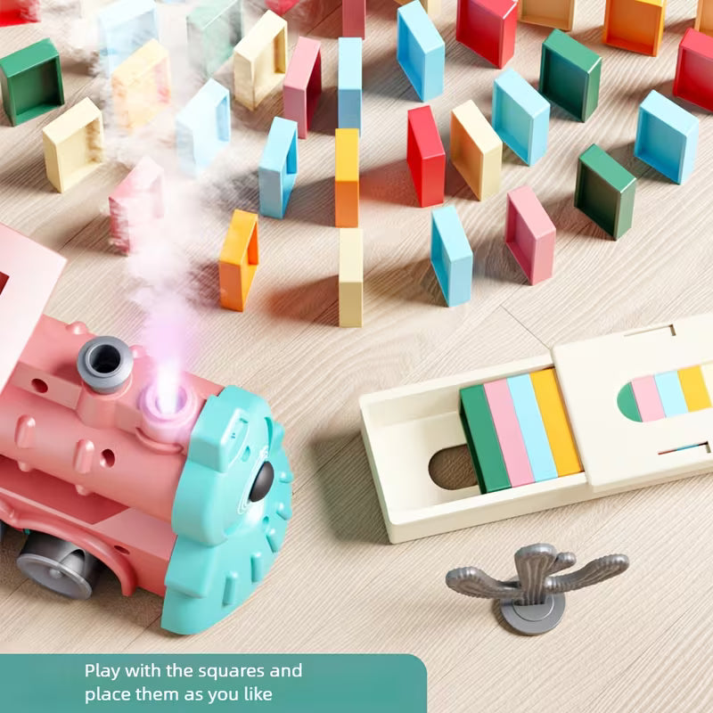 Rainbow Domino Set - Vibrant Building Blocks - Creative Stacking Board Game