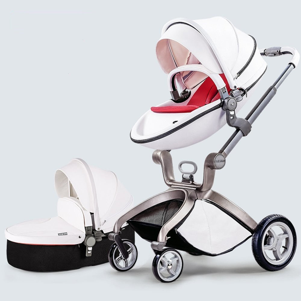 Système de voyage et bassinette pour bébé en cuir de marque Hot Mom