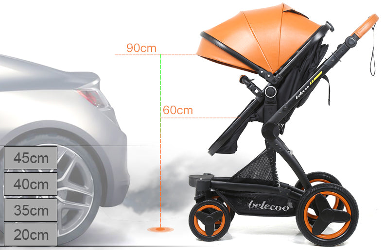 Belecoo Luxury 3 in 1 Baby Stroller With Bassinet And Car Seat Baby Carriage Pram With Capsule