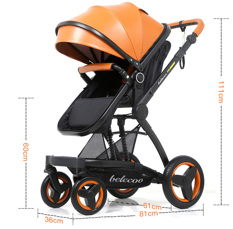 Belecoo Luxury 3 in 1 Baby Stroller With Bassinet And Car Seat Baby Carriage Pram With Capsule