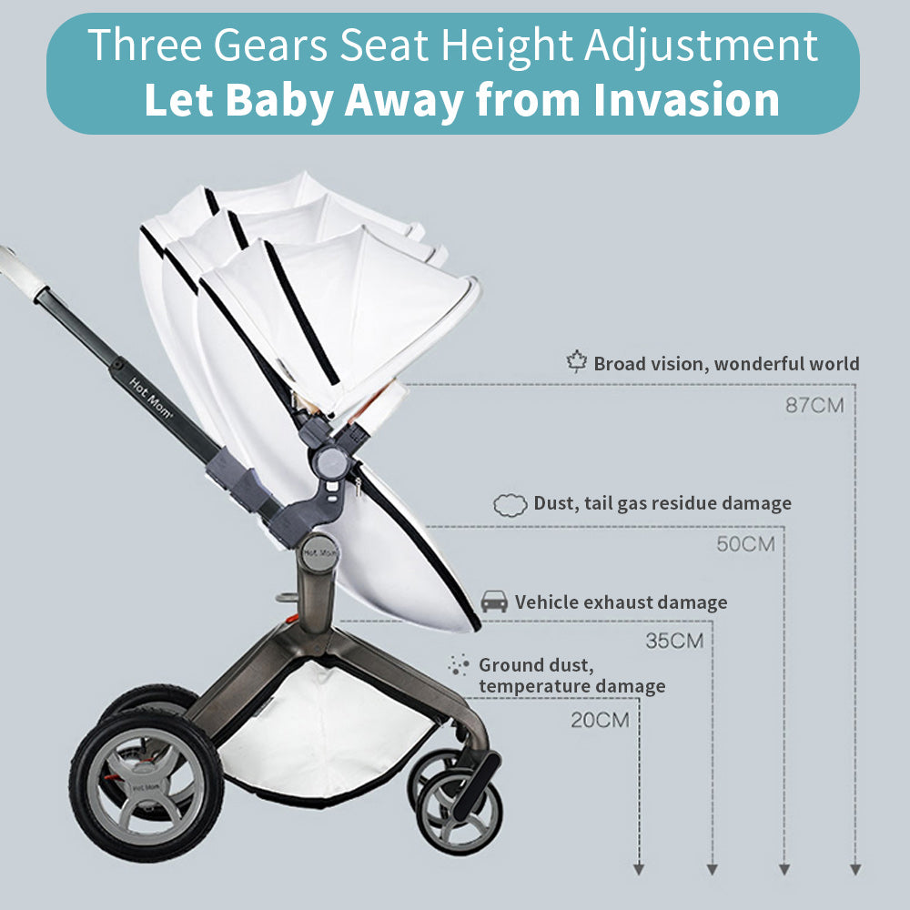 Hot Mom High Landscape 3 in 1 Baby Pushchair Stroller With Car Seat