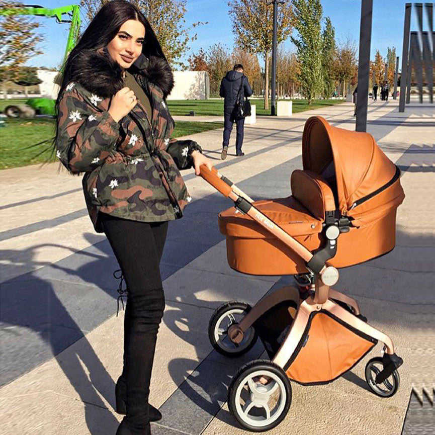 Hot Mom High Landscape 3 in 1 Baby Pushchair Stroller With Car Seat