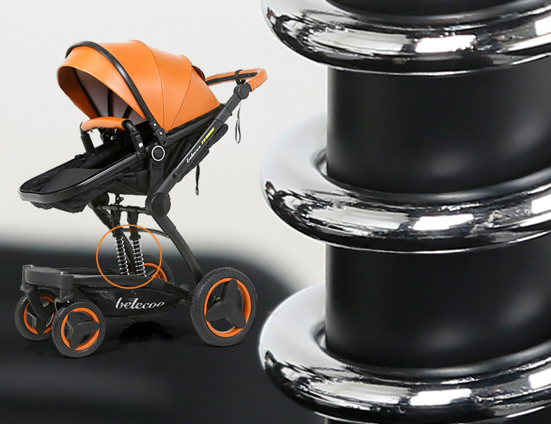 Poussette bébé 3 en 1 de luxe Belecoo avec berceau et siège auto landau landau avec capsule