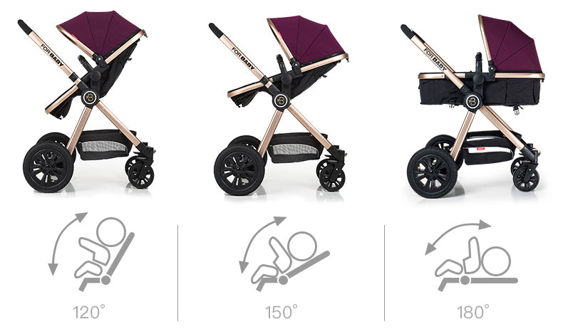 For Baby Brand Luxury 3-in-1 Baby Stroller With Baby Carriage