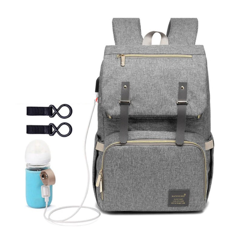 Diaper Bag Backpack For Mom With USB Port With Stroller Hooks