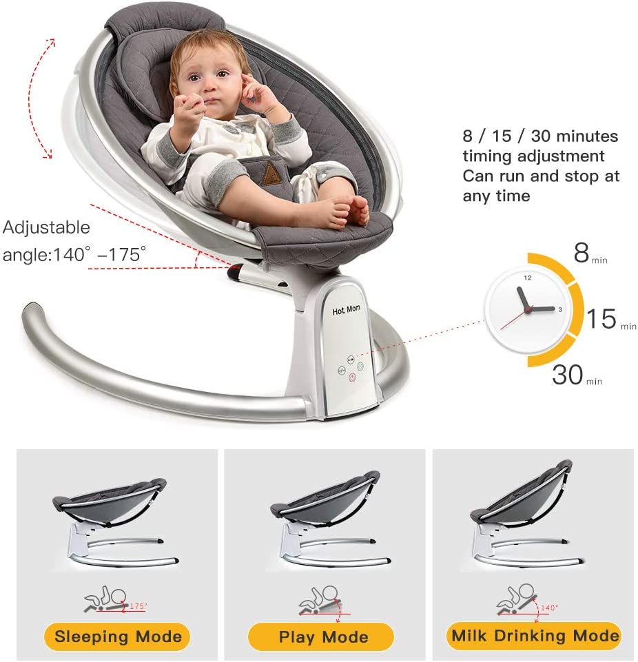 Hot Mom Bluetooth Electric Baby Swing For Newborn Infant