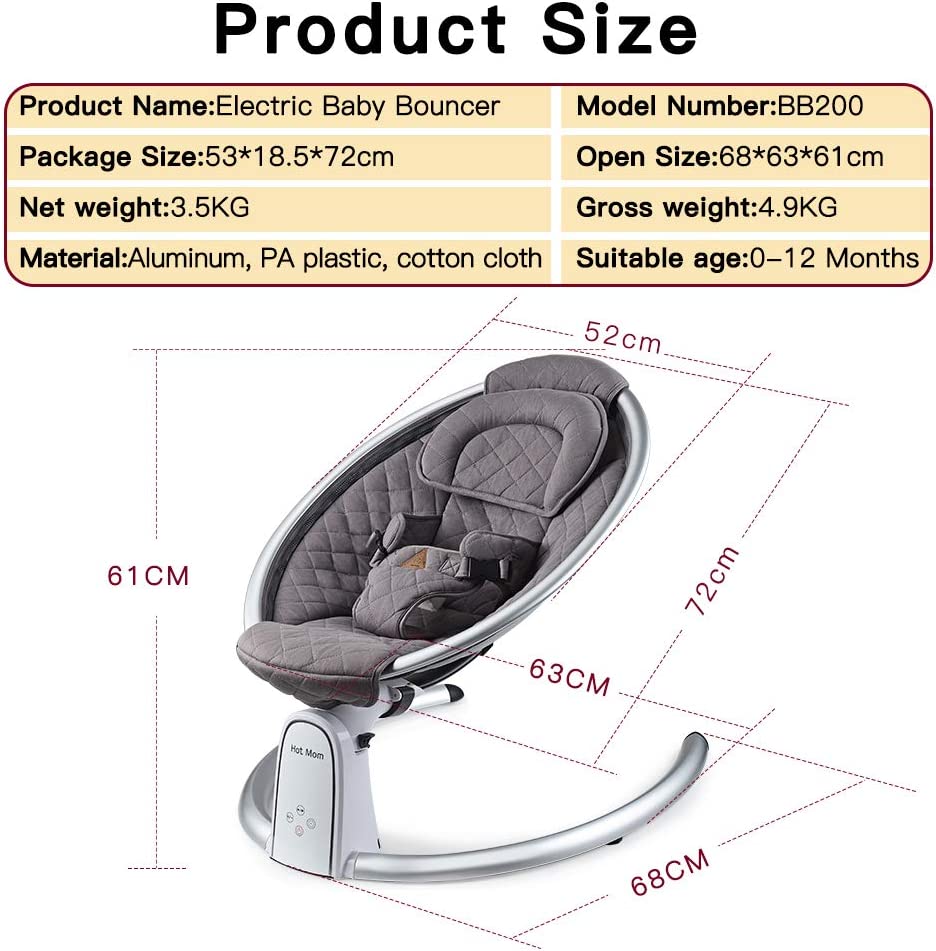 Hot Mom Bluetooth Electric Baby Swing para recién nacido 