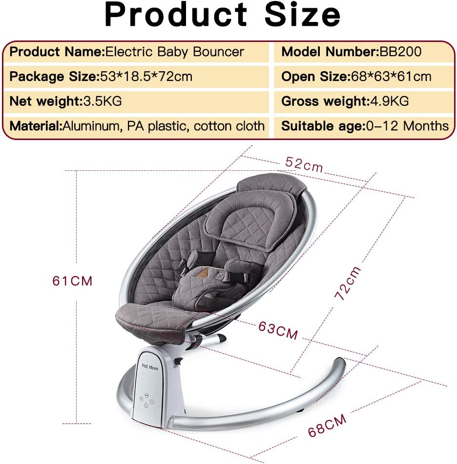 Hot Mom Bluetooth Electric Baby Swing For Newborn Infant
