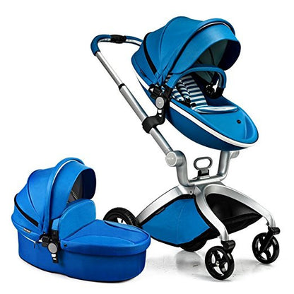 Hot Mom Brand Leder Kinderwagen Reisesystem und Stubenwagen Combo