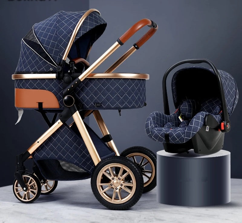 Bolina Lightweight 3 in 1 Luxury Baby Stroller With Car Seat