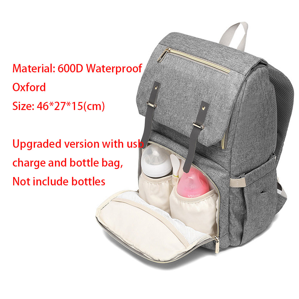 Diaper Bag Backpack For Mom With USB Port 