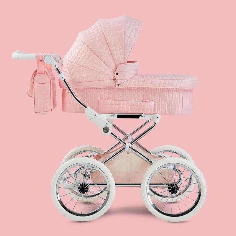 Two Way European Baby Stroller Luxury High Profile Trolley Baby Carriage