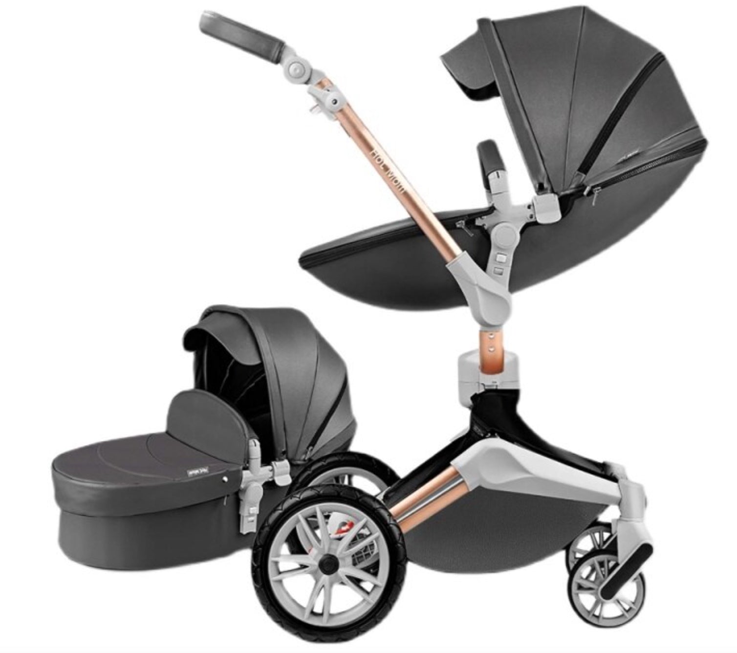 Poussette 2 en 1 pour bébé de luxe Hot Mom