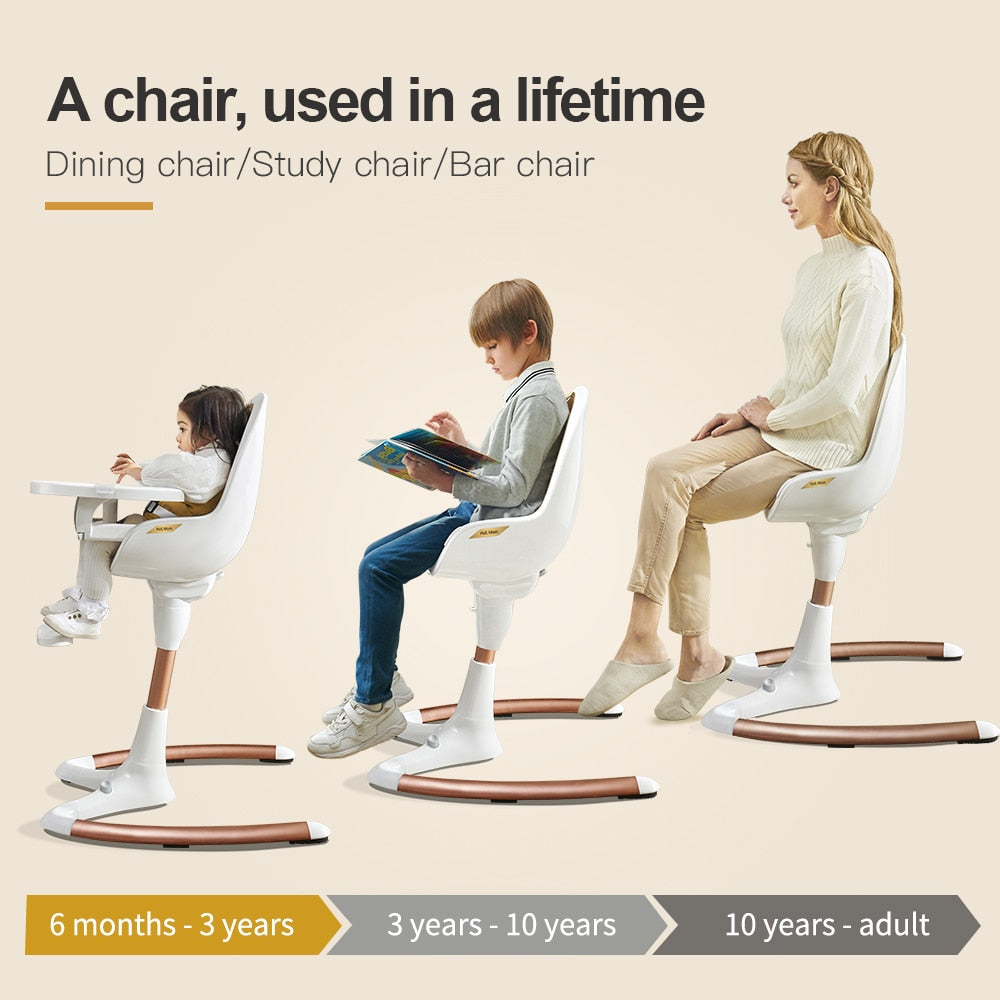 ホットママの調節可能なシートの高さ 360°Rotate Baby High Chair