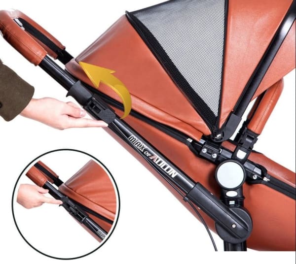 Baby Stroller 3 In 1 With Car Seat High View Pram For Newborns Folding 360 Degree Rotation - Stroller