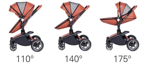 Baby Stroller 3 In 1 With Car Seat High View Pram For Newborns Folding 360 Degree Rotation - Stroller