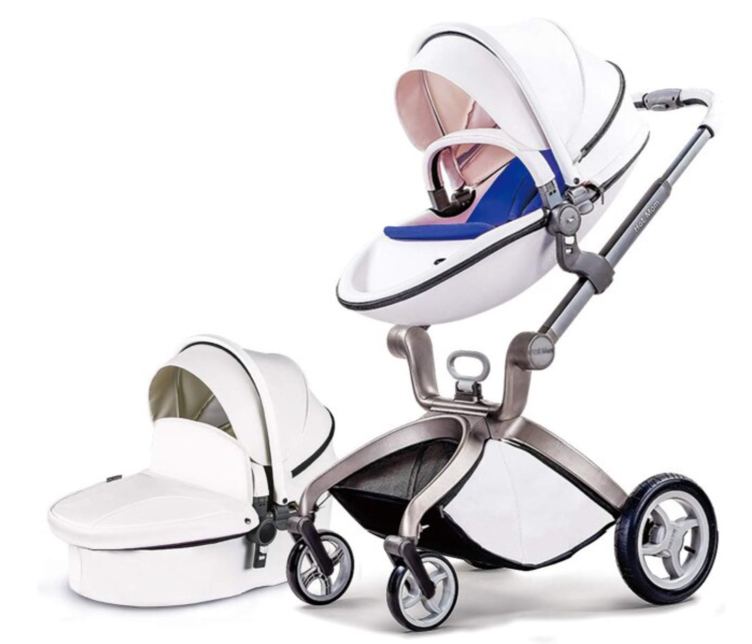 Hot Mom Luxury Baby 2-in-1 Stroller, Brown