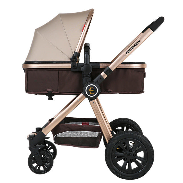 Poussette 3-en-1 de luxe pour bébé avec landau