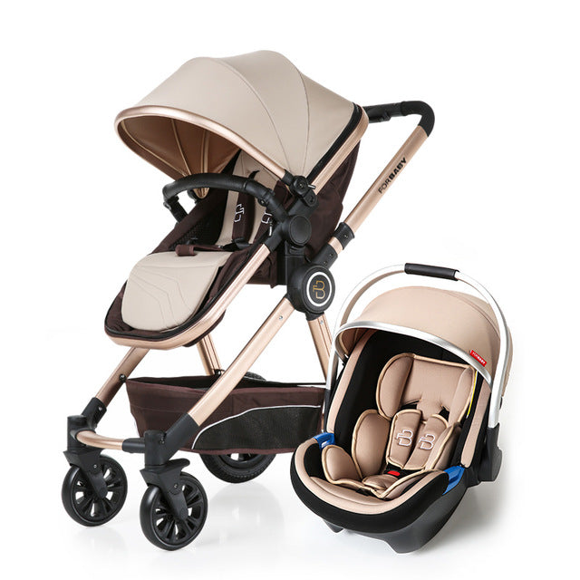 For Baby Brand Luxury 3-in-1 Baby Stroller With Baby Carriage