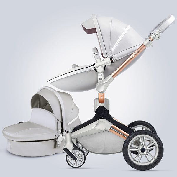 Hot Mom Stroller High Landscape Silla plegable Rotación de 360 ​​​​grados Cochecito de lujo con moisés